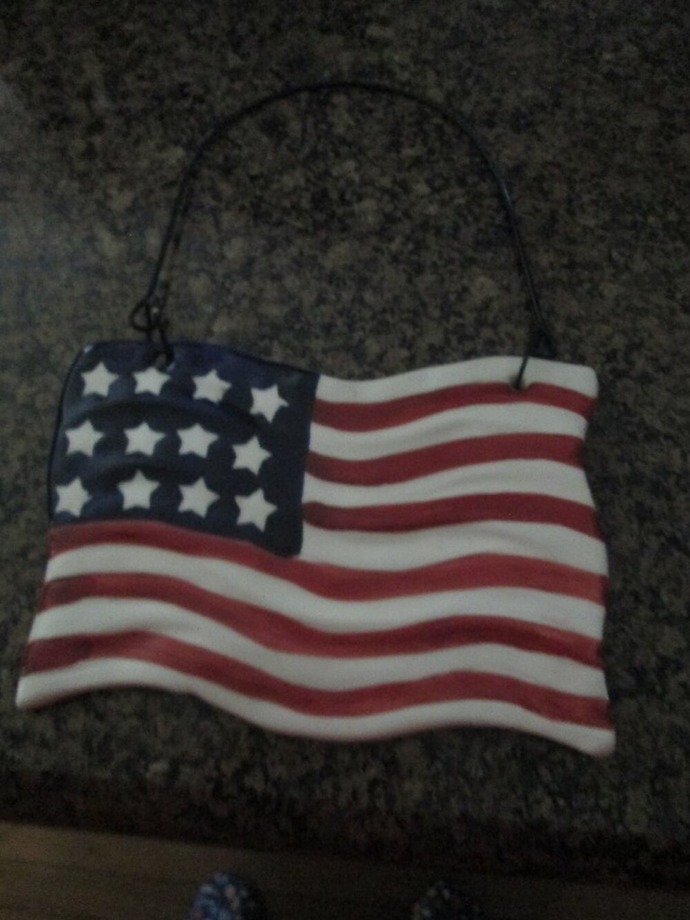 Ceramic Flag with hanging hook